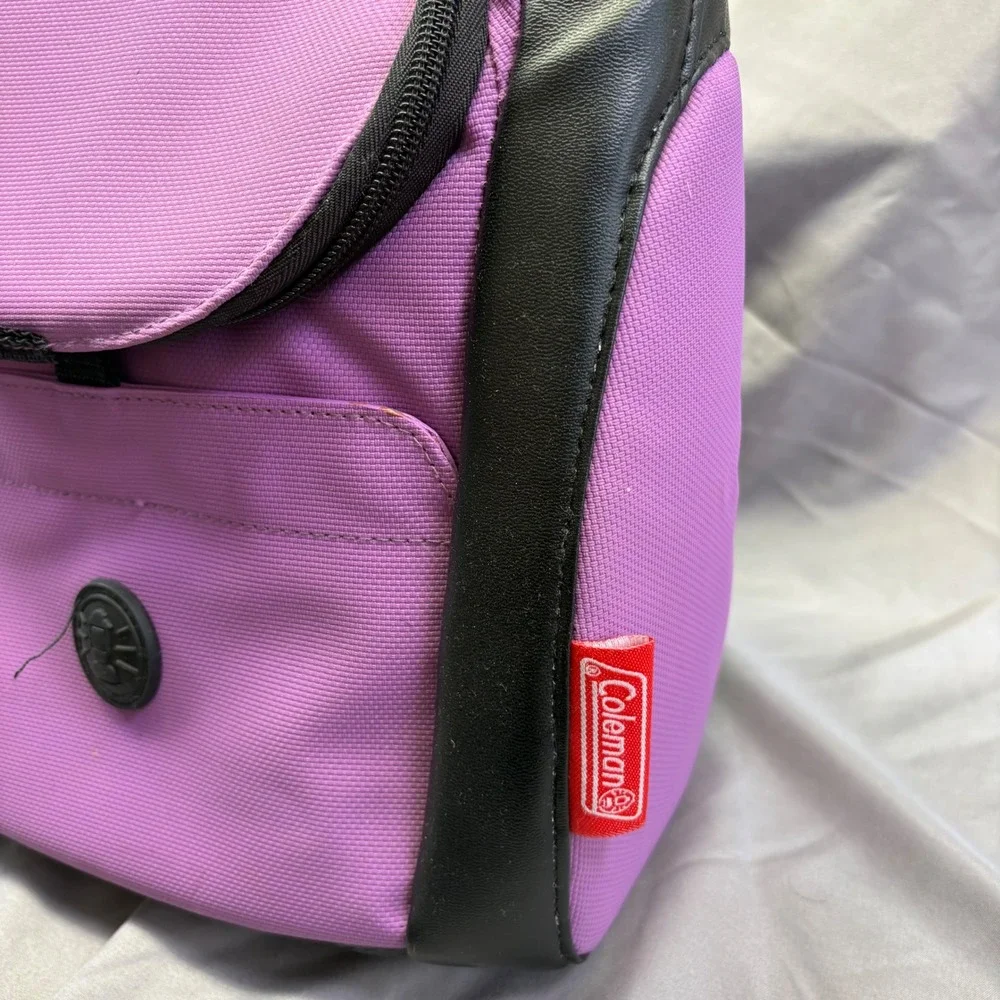 Coleman Insulated Soft Cooler Bag Purple Black Shoulder Strap Lunch Tote 7812